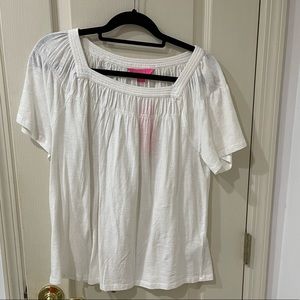 NWT white square neck shirt
